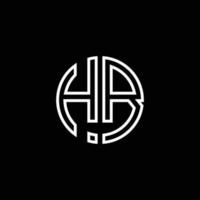 hb monogram logotyp cirkel band stil disposition designmall vektor