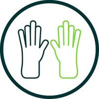 Leder Handschuhe Linie Kreis Symbol vektor