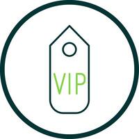 vip bestehen Linie Kreis Symbol vektor