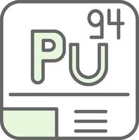 Plutonium Stutfohlen Symbol vektor