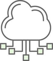 Wolke Server Stutfohlen Symbol vektor