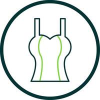 Muskelshirt Linie Kreis Symbol vektor