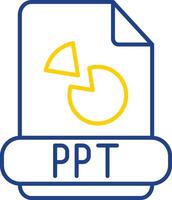 ppt-Linie zweifarbiges Symbol vektor