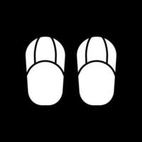 sandaler glyf omvänd ikon vektor