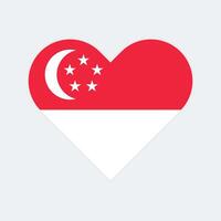 Singapur National Flagge Vektor Illustration. Singapur Herz Flagge.