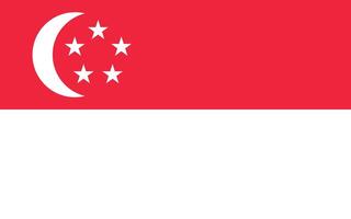 Singapur Flagge Vektor Illustration. Singapur National Flagge.