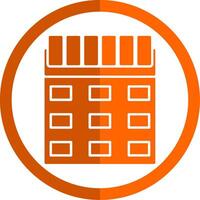 Kalender Glyphe Orange Kreis Symbol vektor