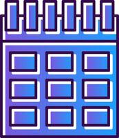 Kalender Gradient gefüllt Symbol vektor