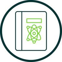 Wissenschaft Buch Linie Kreis Symbol vektor