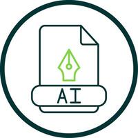 ai Linie Kreis Symbol vektor