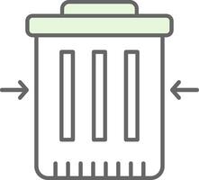 avfall minskning fylla ikon vektor