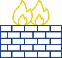 Firewall-Linie zweifarbiges Symbol vektor