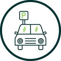 Parkplatz Linie Kreis Symbol vektor