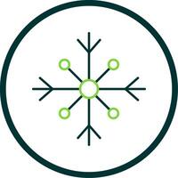 Schnee Linie Kreis Symbol vektor