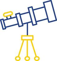 Teleskoplinie zweifarbiges Symbol vektor