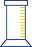 graderad cylinderlinje två färgikon vektor