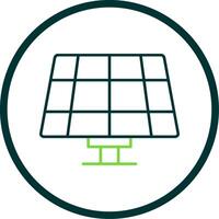 Solar- Panel Linie Kreis Symbol vektor