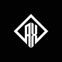 Axt-Logo-Monogramm mit quadratischer Designvorlage im Rotationsstil vektor