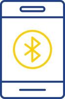 Bluetooth-Linie zweifarbiges Symbol vektor