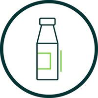 Milch Flasche Linie Kreis Symbol vektor