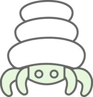 Einsiedler Krabbe Stutfohlen Symbol vektor