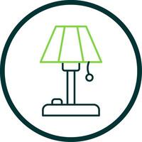 Fußboden Lampe Linie Kreis Symbol vektor