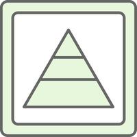 pyramid fylla ikon vektor