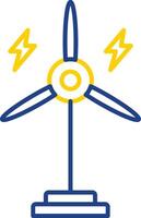 eolic Turbine Linie zwei Farbe Symbol vektor