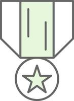 medalj av hedra fylla ikon vektor