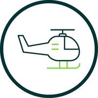 Hubschrauber Linie Kreis Symbol vektor