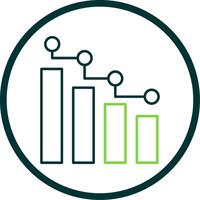 Statistiken Linie Kreis Symbol vektor