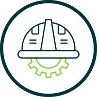 Sicherheit Helm Linie Kreis Symbol vektor