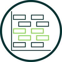 gantt Diagramm Linie Kreis Symbol vektor