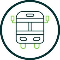 Schule Bus Linie Kreis Symbol vektor