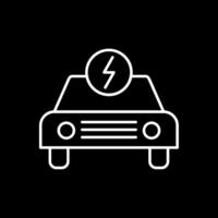 Elektroauto-Linie umgekehrtes Symbol vektor