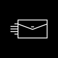 Invertiertes Symbol für Mail-Linie vektor