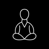 Meditation Linie invertiert Symbol vektor