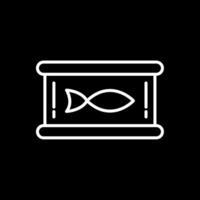 Thunfisch Linie invertiert Symbol vektor