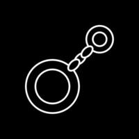 Schlüsselanhänger-Linie invertiertes Symbol vektor