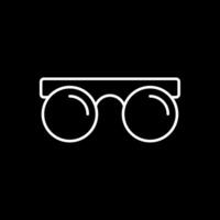 Vintage Brille Linie umgekehrtes Symbol vektor
