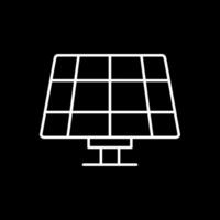 Invertiertes Symbol für die Solarpanel-Linie vektor