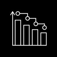 Symbol für umgekehrte Balkendiagrammlinie vektor