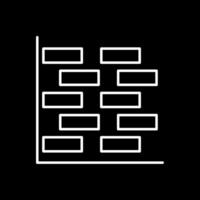 Gantt-Diagrammlinie invertiertes Symbol vektor