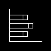 Symbol für umgekehrte Balkendiagrammlinie vektor