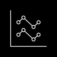 Linie Diagramm Linie invertiert Symbol vektor