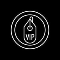 VIP-Linie invertiertes Symbol vektor