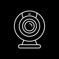 Webcam-Linie invertiertes Symbol vektor