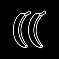 Bananenlinie invertiertes Symbol vektor