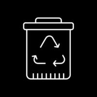 Recycling-Linie invertiertes Symbol vektor