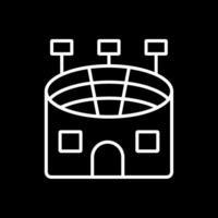 Stadionlinie invertiertes Symbol vektor